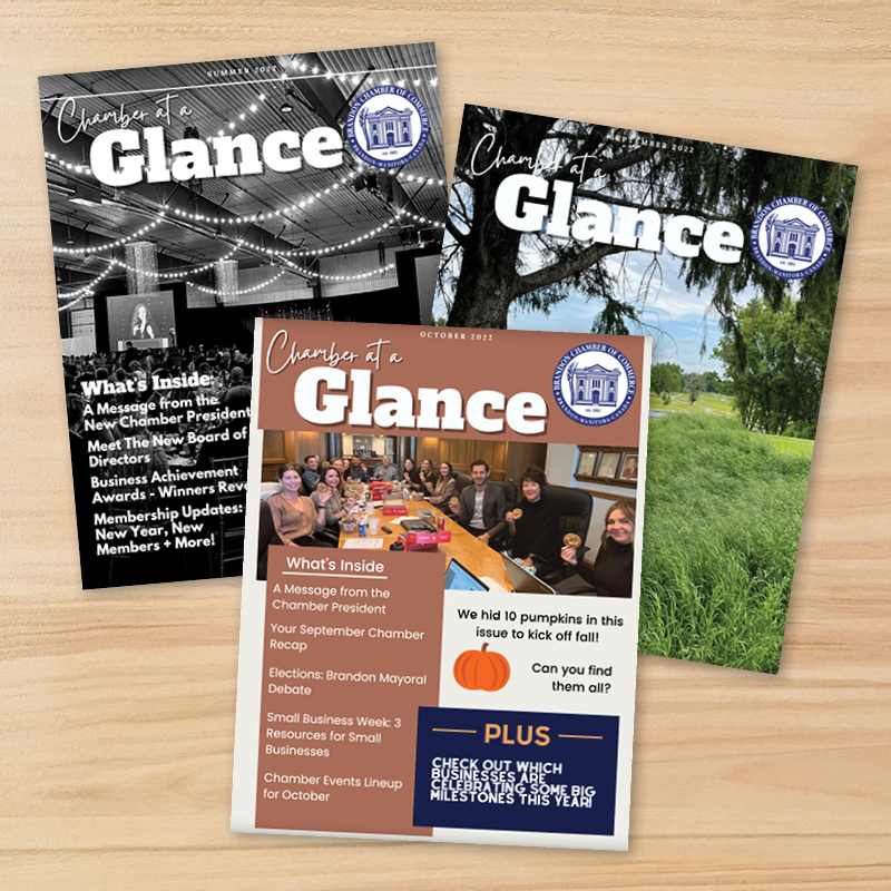 Brandon Chamber at a Glance newsletter